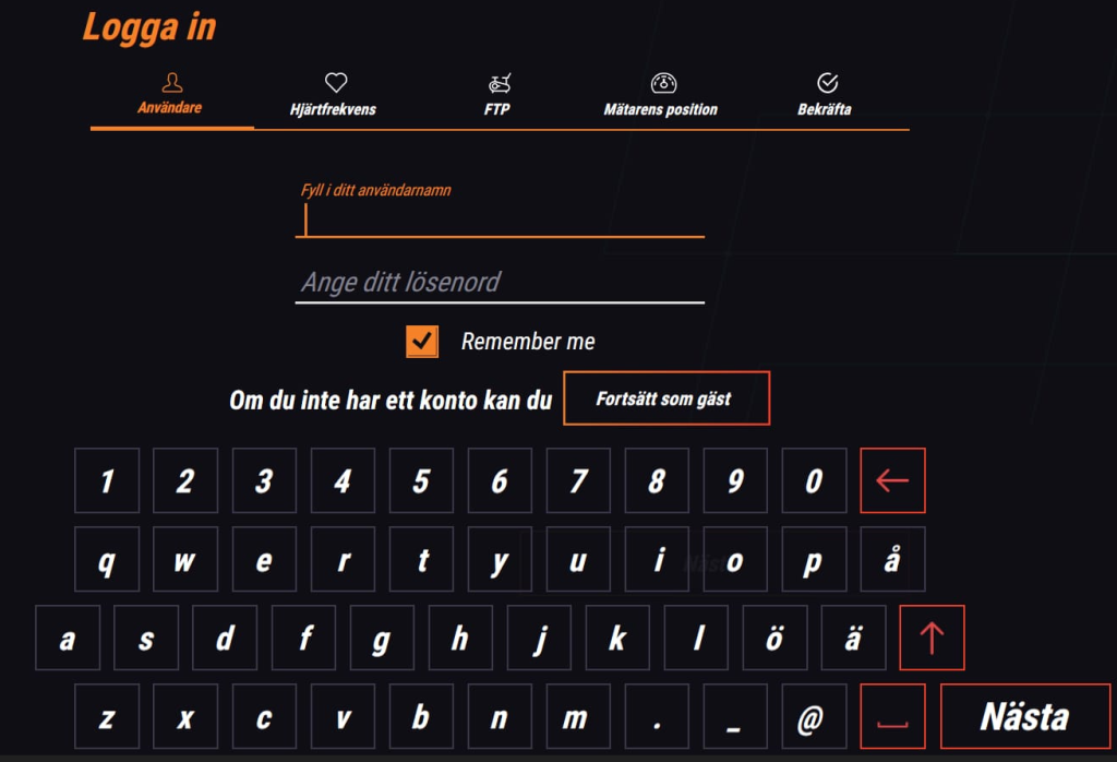En bild på Activios inloggningskärm med tangentbord